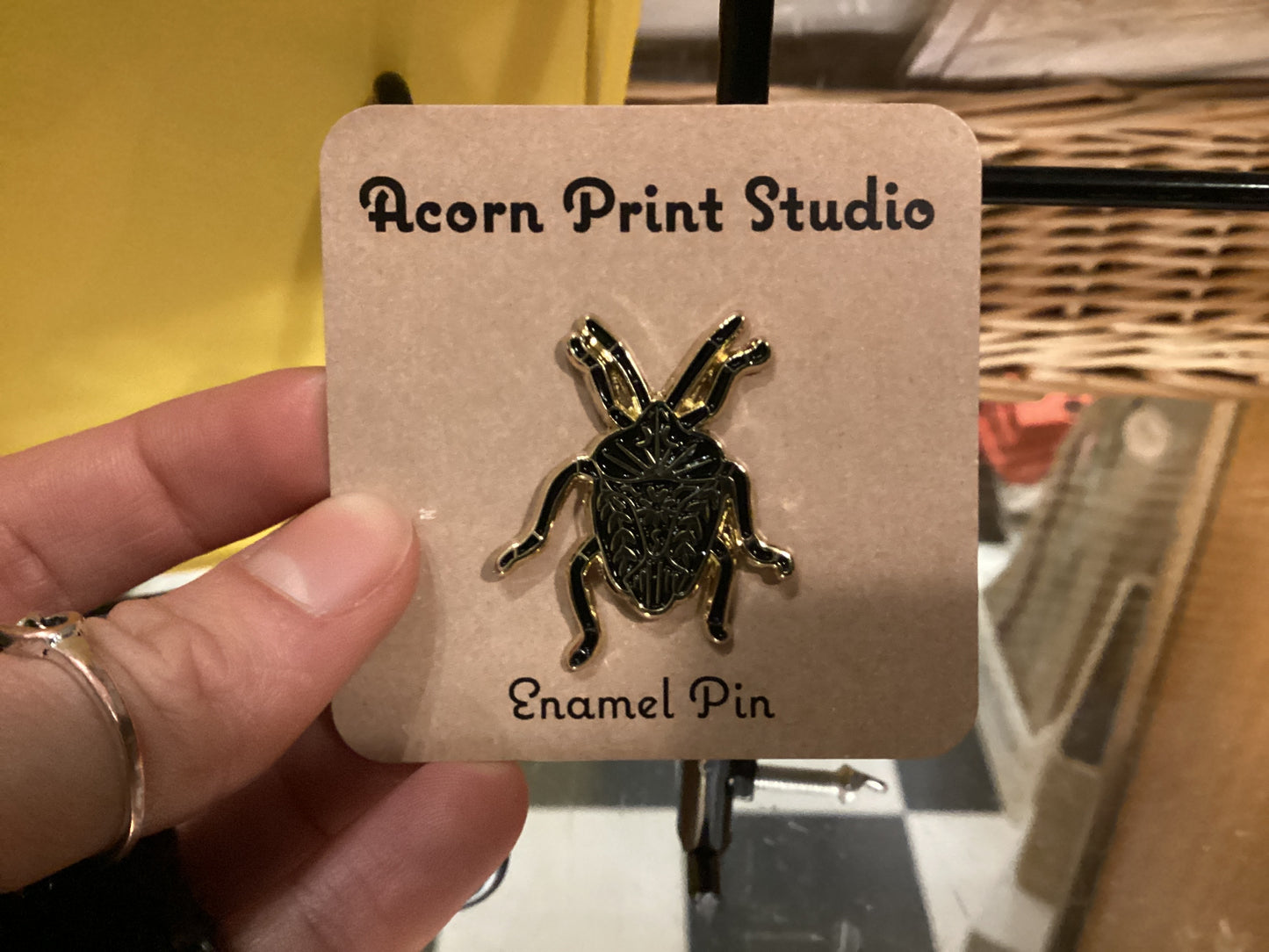 ‘Beetle’ pin badge by Acorn Print Studio