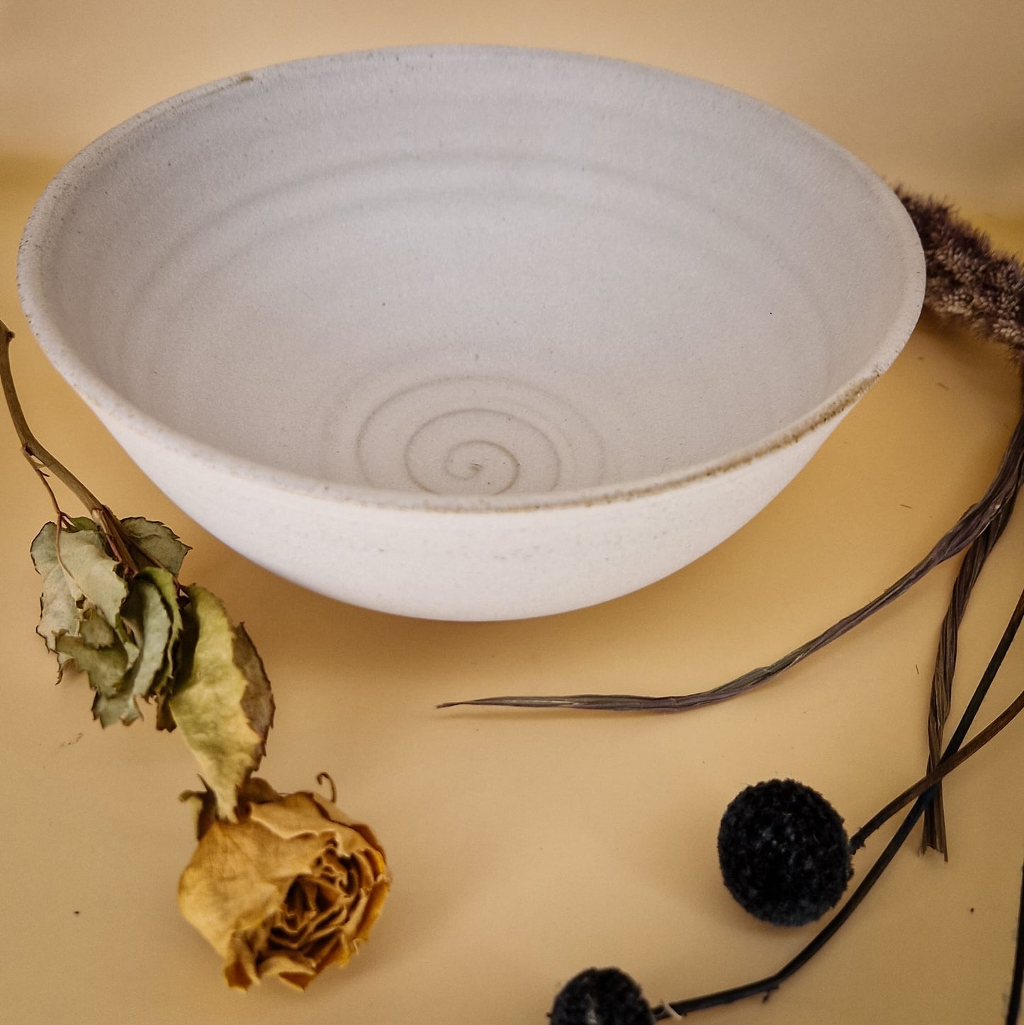 Ceramic White Soup Bowl by Marìa Poyato