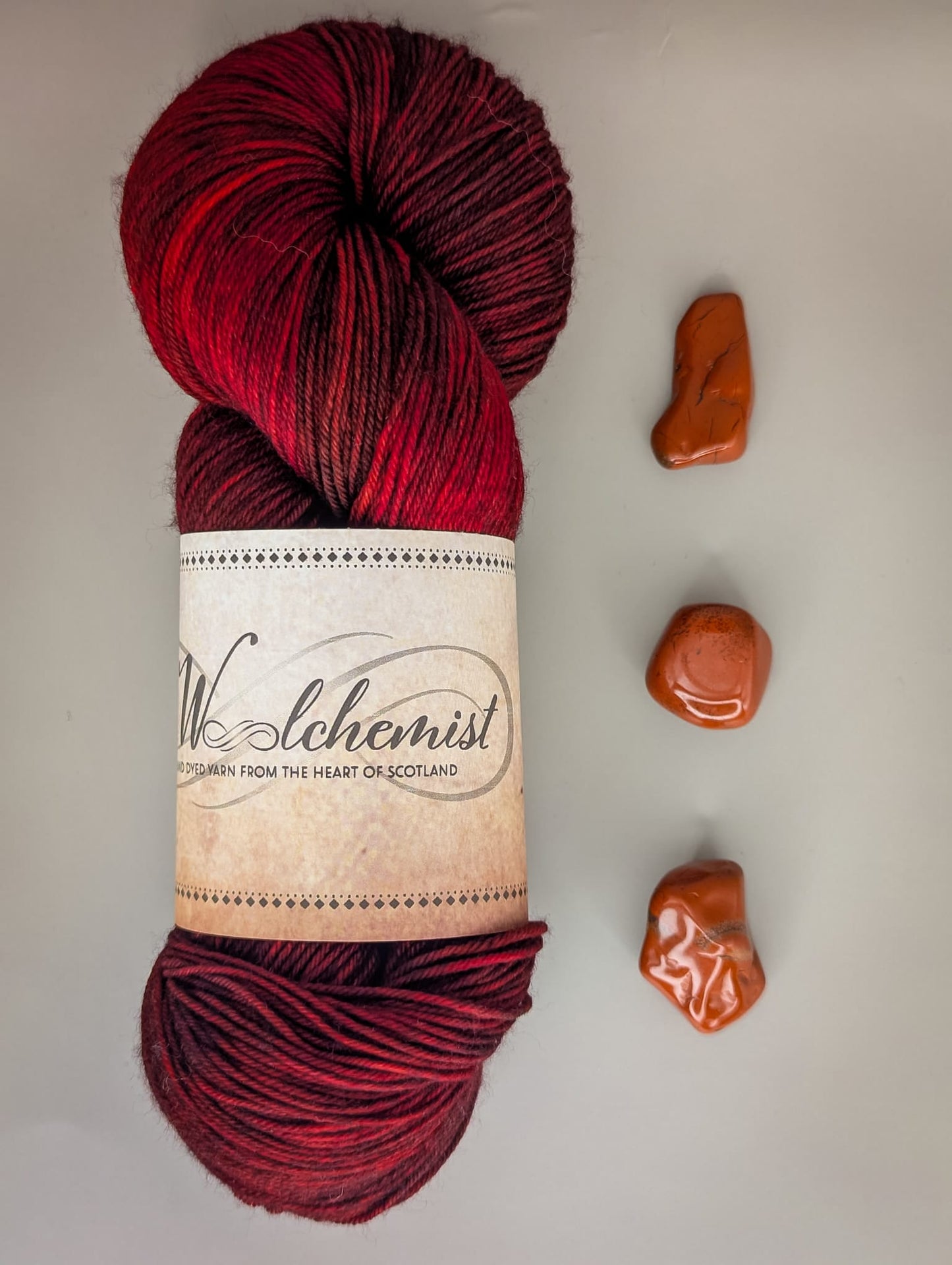 'Red Jasper' - The Woolchemist Hand Dyed Yarn - 100g