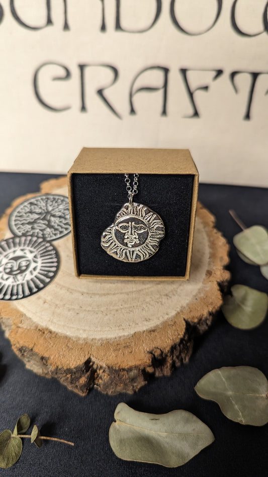 Ancient Sun Silver Pendant by Sundown Craft