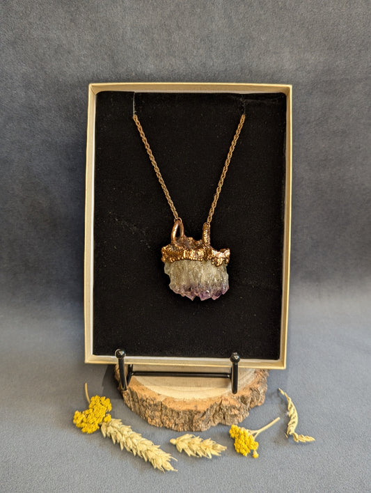 Elyse “The Noble One” - Amethyst Cluster Pendant
