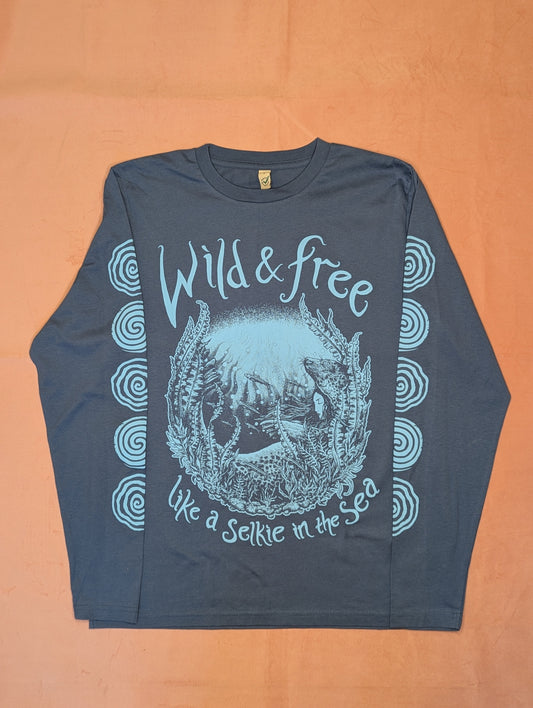 'Wild and Free' Long Sleeve Shirt by Hester Aspland