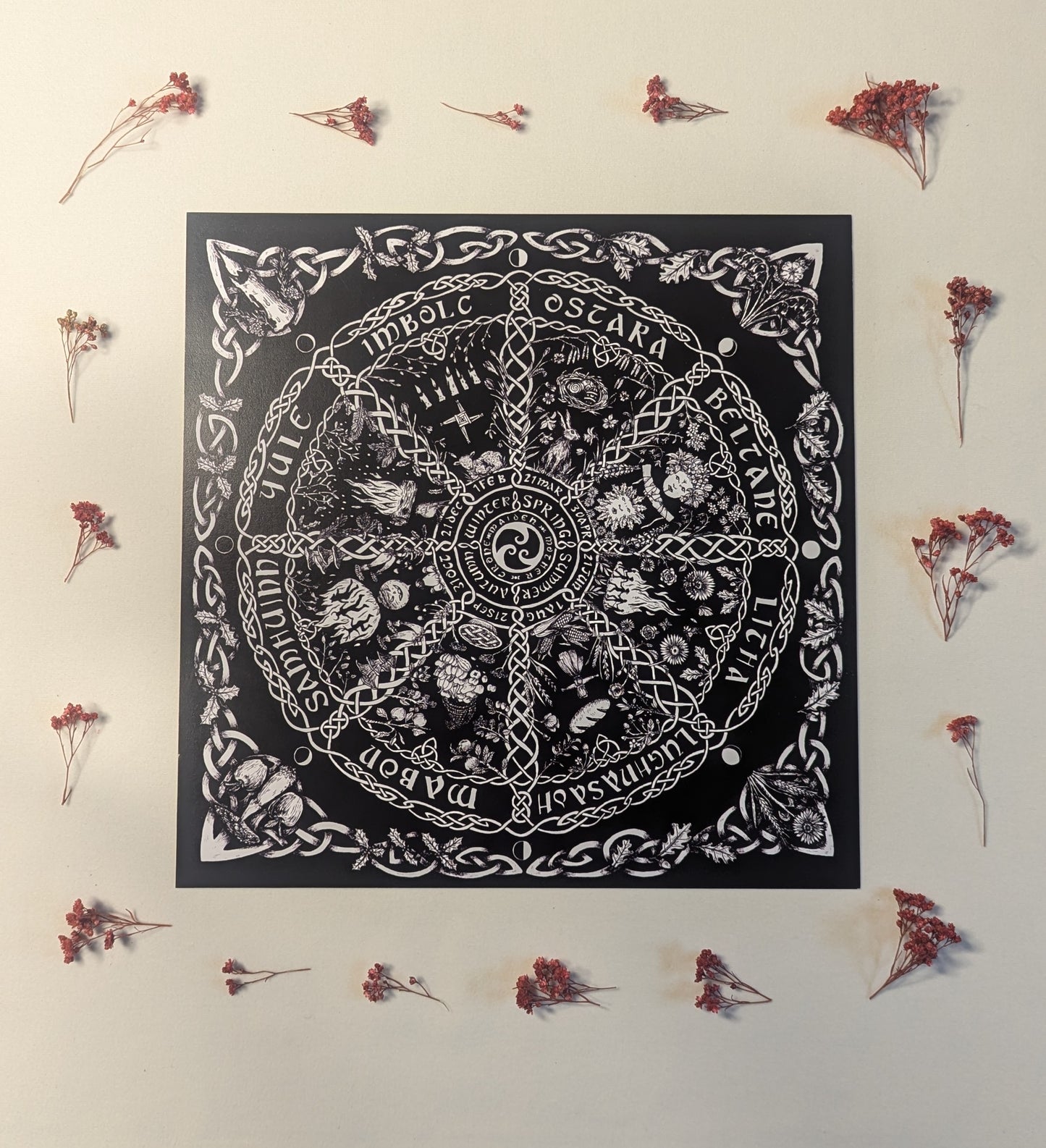 'Celtic Wheel of the Year' Print by Katrin Blackwater