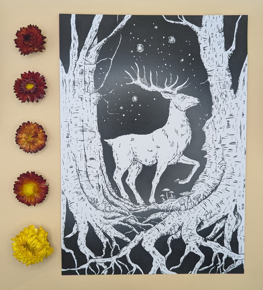 'The Stag' Print by Katrin Blackwater