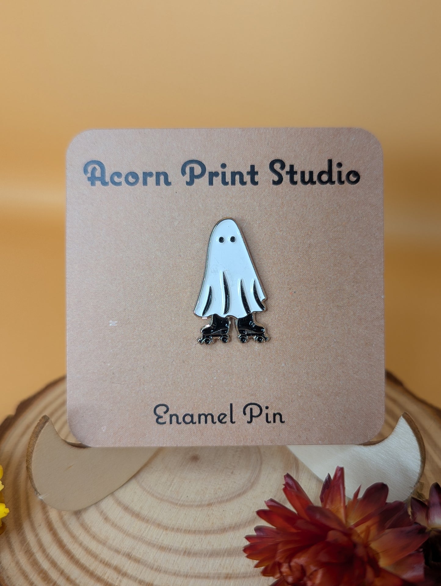 ‘Ghost’ pin badge by Acorn Print Studio