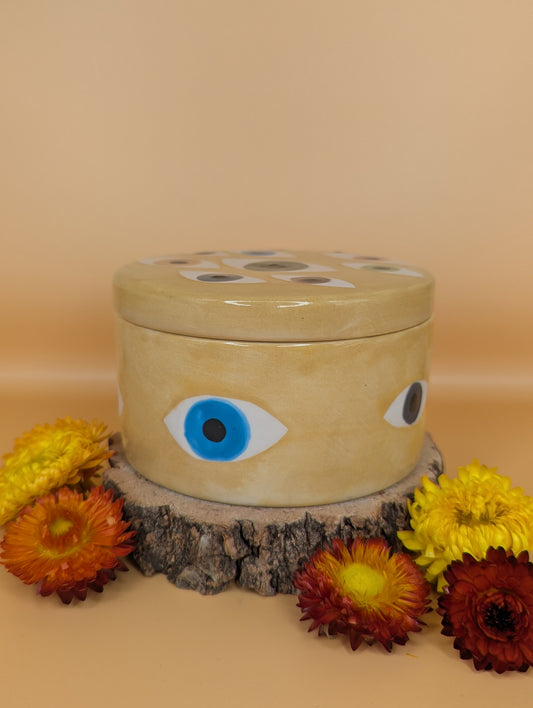 'Yellow Eyes' Trinket Box by Ciara Veronica Dunne