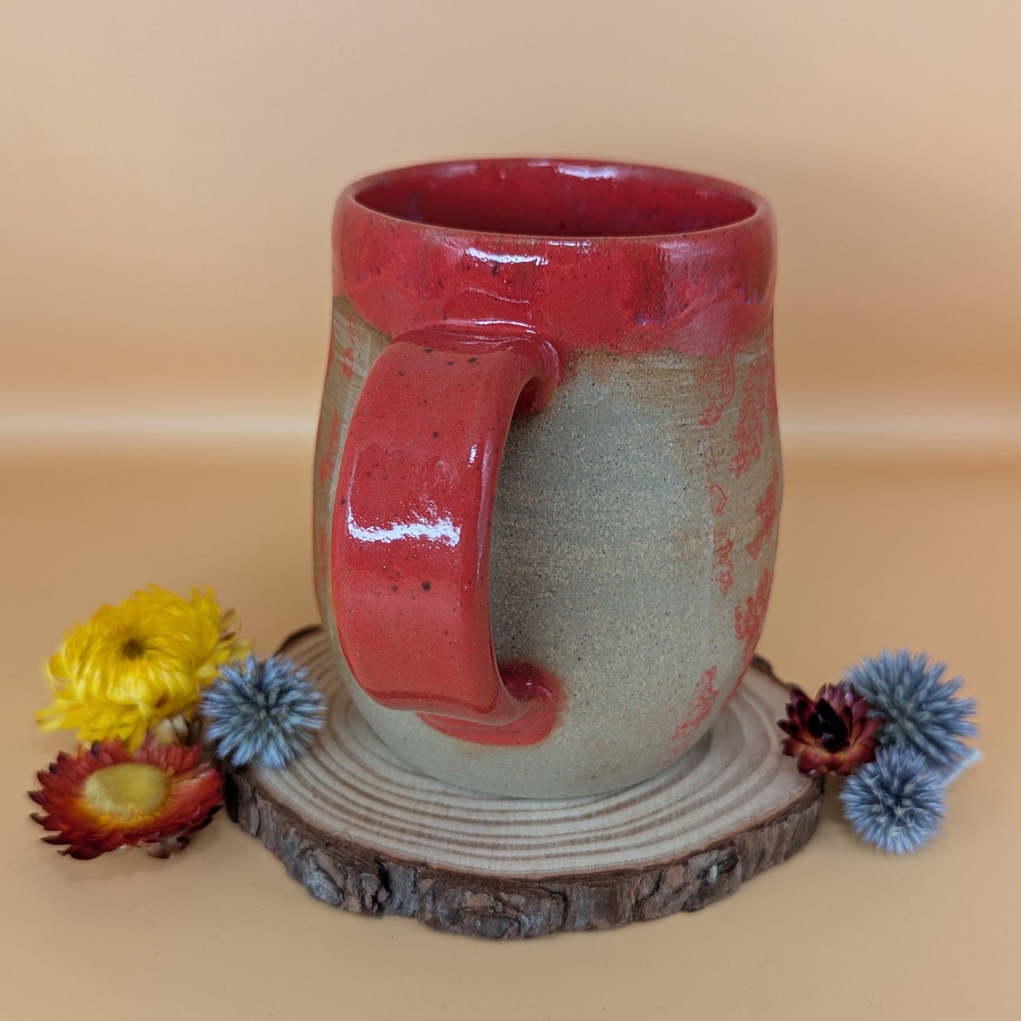 Red Flower Mug