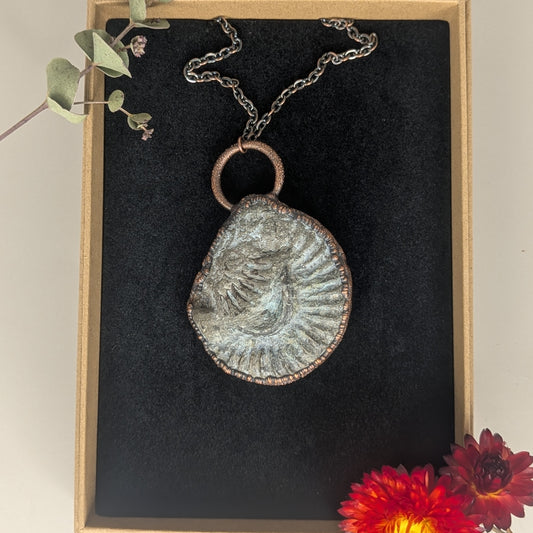 "Mnemosyne" Ammonite Fossil Pendant