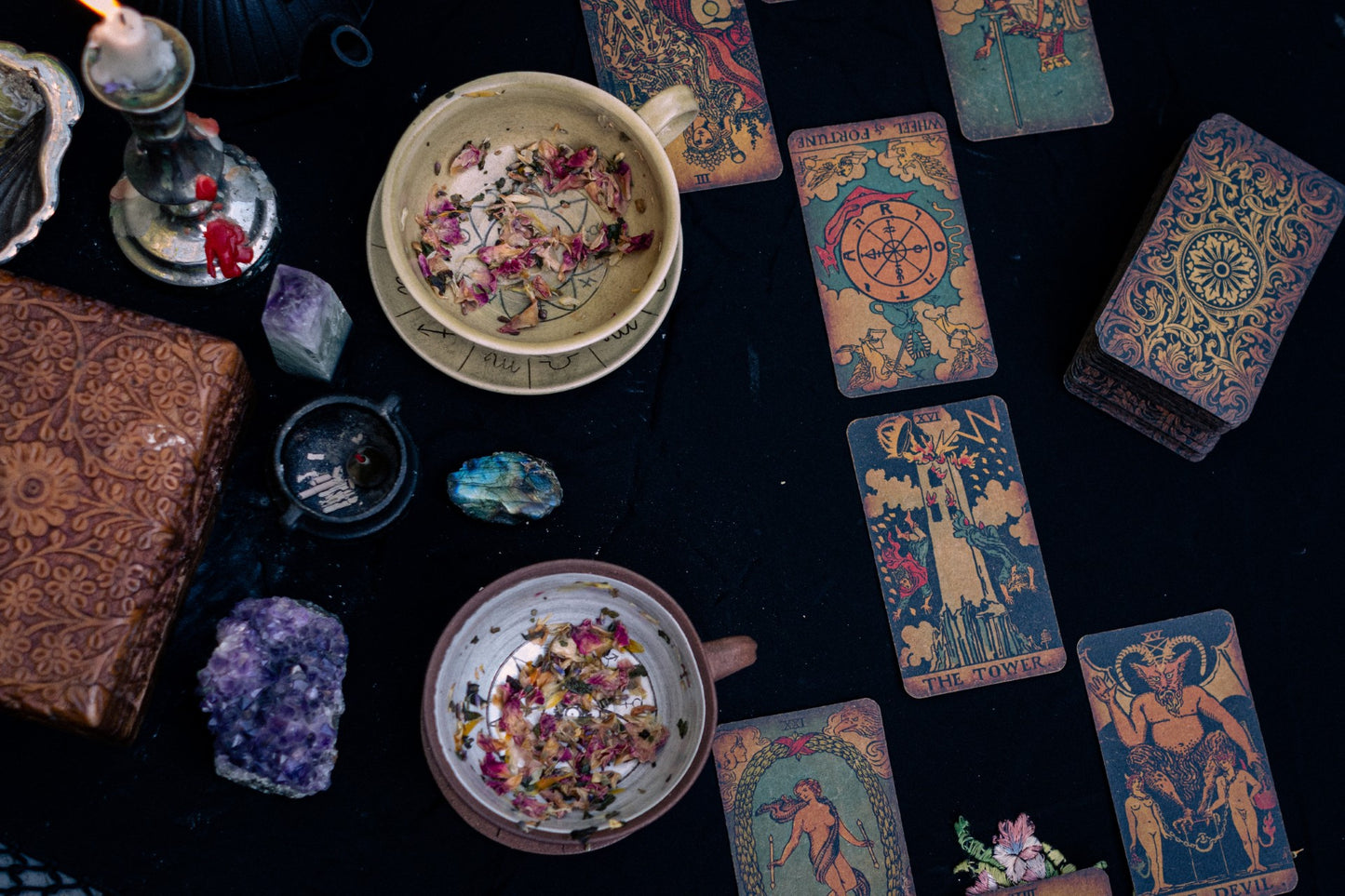 Divination Course: Tarot, Runes, Palmistry, Tea Leaf Reading, and Exploring Intuition Tools